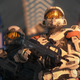 Spartans stand and look at the sun in Halo Infinite.
